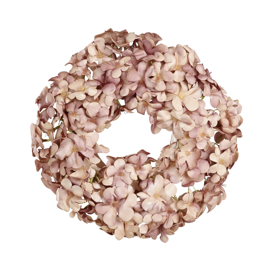 Eglo - Umelý kvetinový veniec pr. 35 cm ružová
