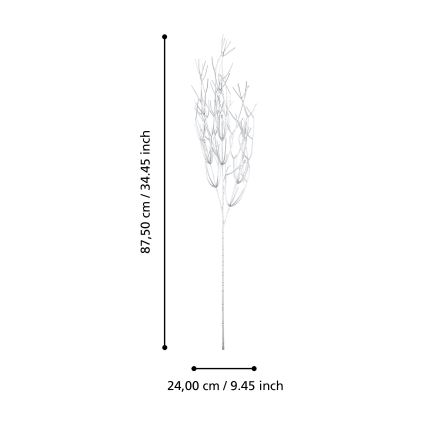 Eglo - Umelý kvet 87,5 cm strieborná