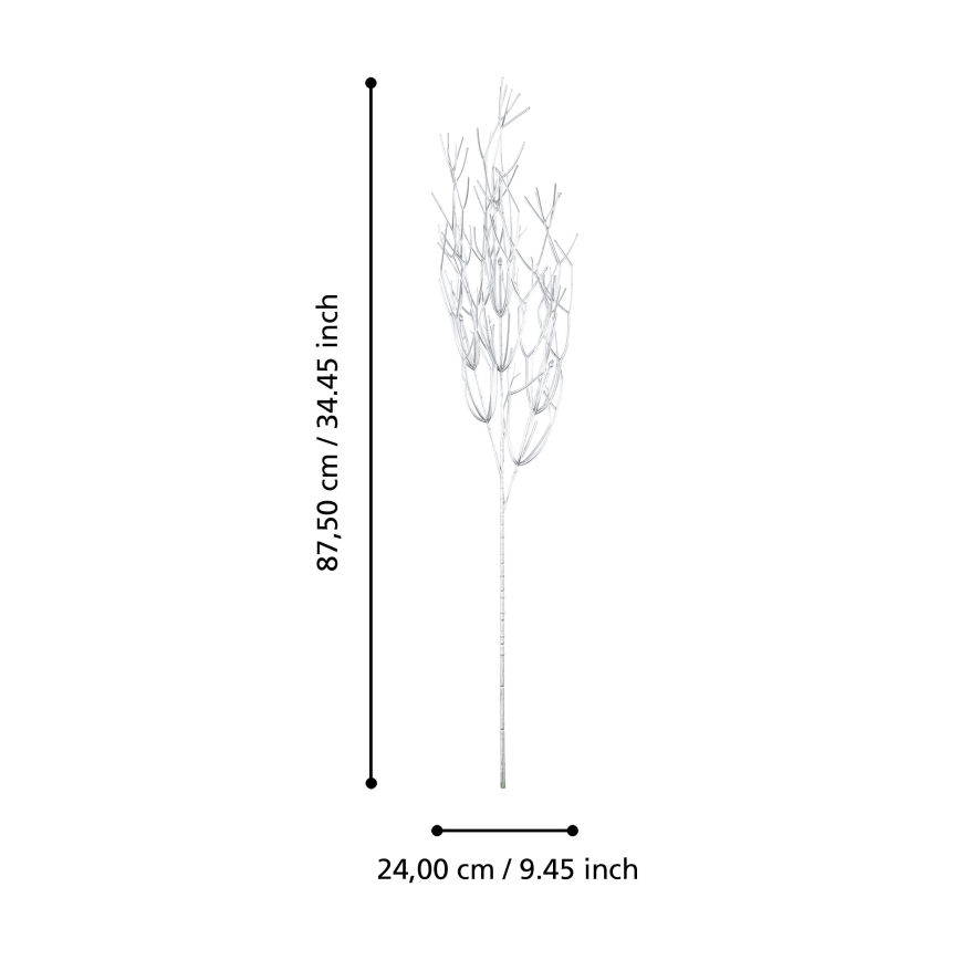 Eglo - Umelý kvet 87,5 cm strieborná
