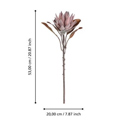 Eglo - Umelý kvet 53 cm ružová