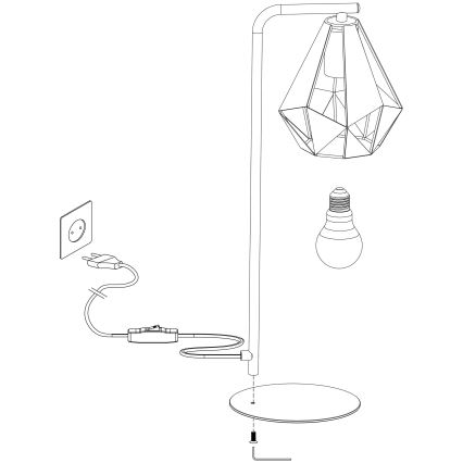 Eglo - Stolná lampa 1xE27/60W/230V