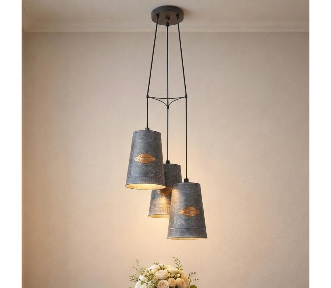 Eglo 43108 - Luster na lanku HONEYBOURNE 3xE27/60W/230V 43108
