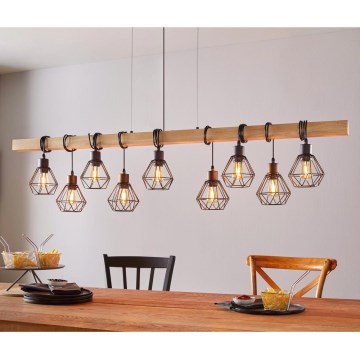 Eglo 43134 - Luster na lanku TOWNSHEND 9xE27/60W/230V