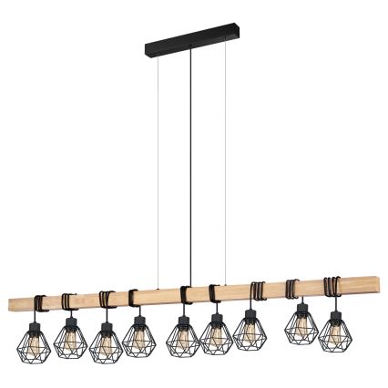Eglo 43134 - Luster na lanku TOWNSHEND 9xE27/60W/230V
