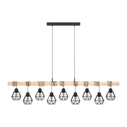 Eglo 43134 - Luster na lanku TOWNSHEND 9xE27/60W/230V