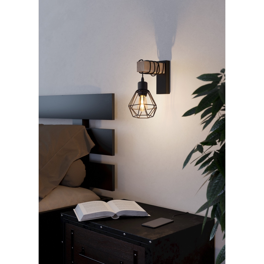 Eglo - Nástenné svietidlo TOWNSHEND 1xE27/60W/230V