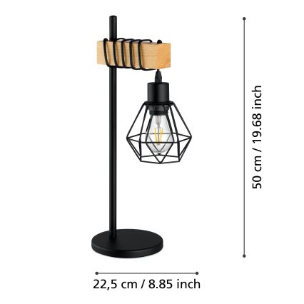 Eglo - Stolná lampa 1xE27/60W/230V