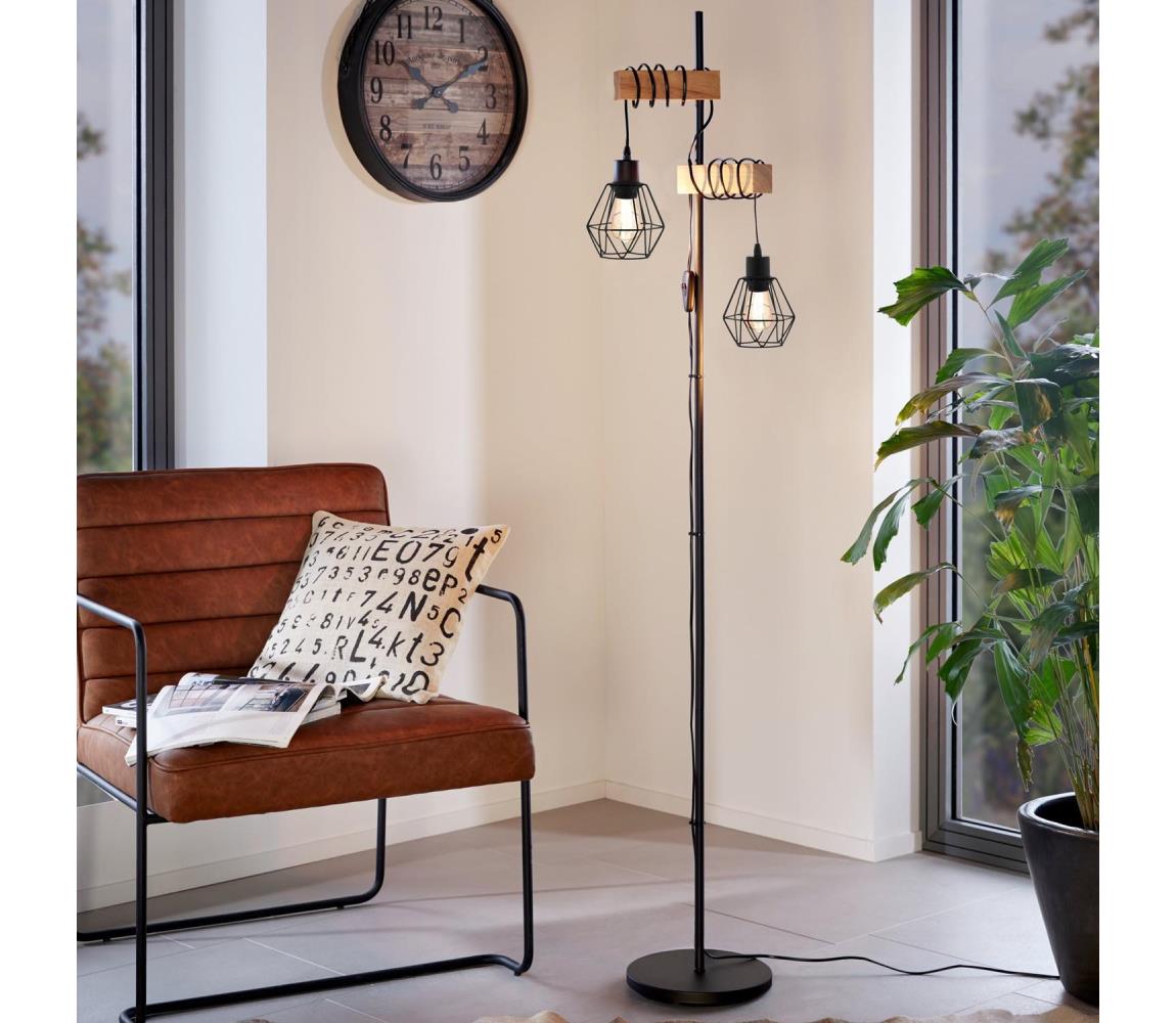 Eglo 43137 - Stojacia lampa TOWNSHEND 2xE27/60W/230V 43137