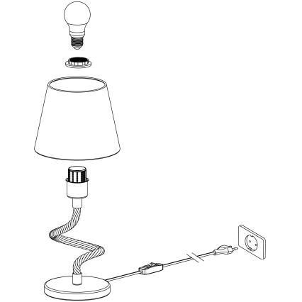 Eglo - Stolná lampa 1xE27/28W/230V