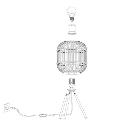 Eglo - Stolná lampa 1xE27/28W/230V