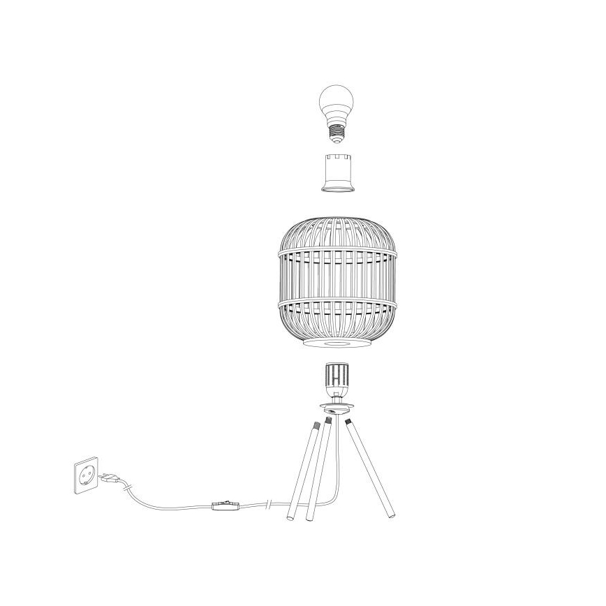 Eglo - Stolná lampa 1xE27/28W/230V