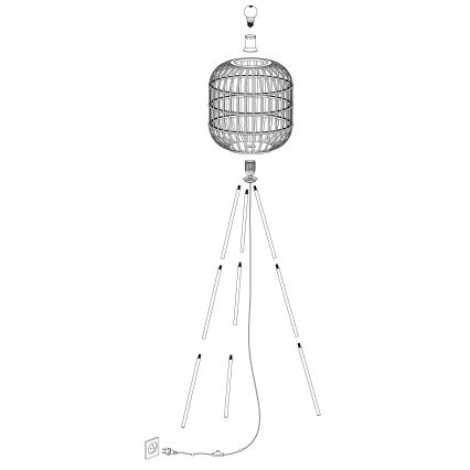 Eglo - Stojacia lampa 1xE27/28W/230V