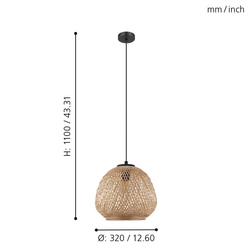 Eglo - Luster na lanku 1xE27/40W/230V