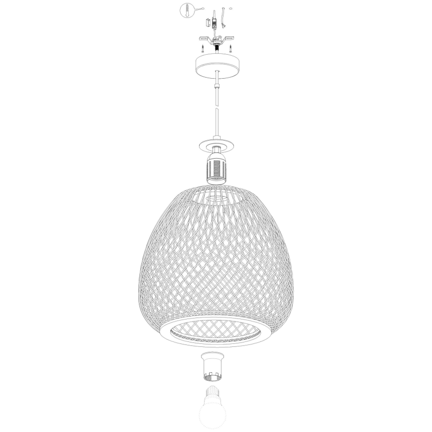 Eglo - Luster na lanku 1xE27/40W/230V