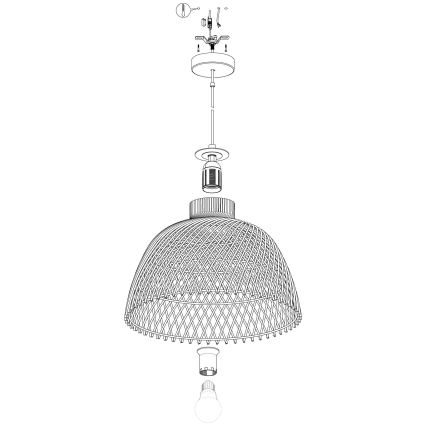 Eglo - Luster na lanku 1xE27/40W/230V