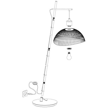 Eglo - Stojacia lampa 1xE27/60W/230V