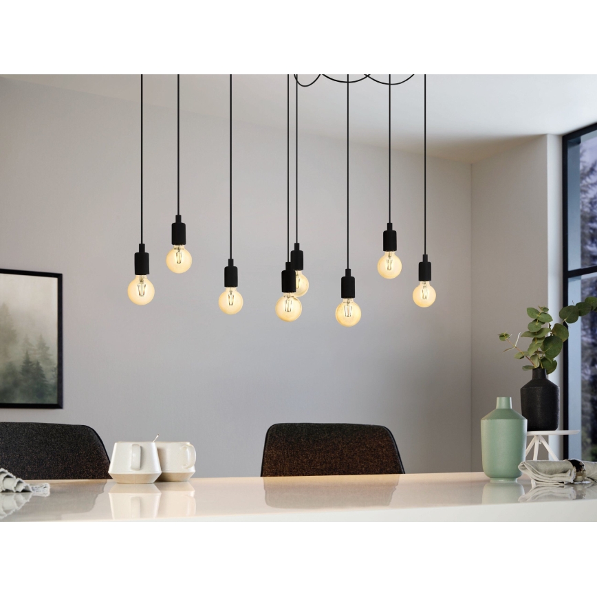Eglo - Luster na lanku 8xE27/40W/230V
