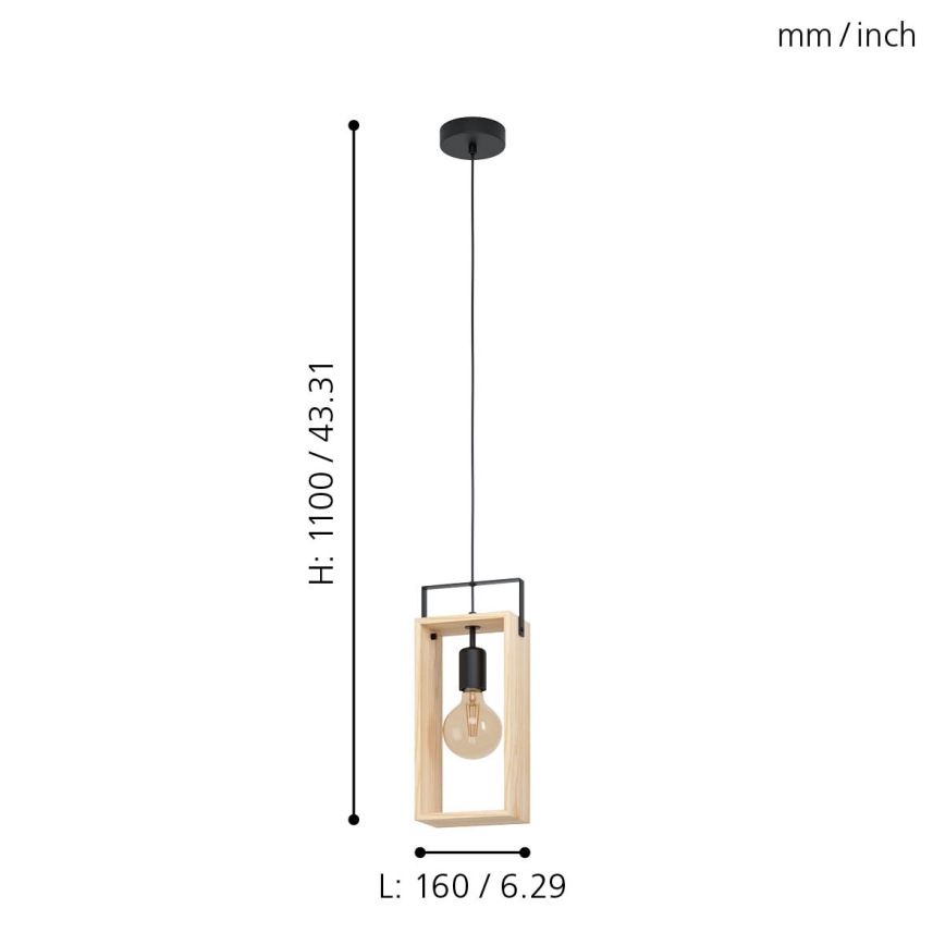 Eglo - Luster na lanku 1xE27/40W/230V