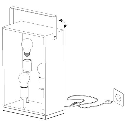 Eglo - Stolná lampa 3xE27/40W/230V