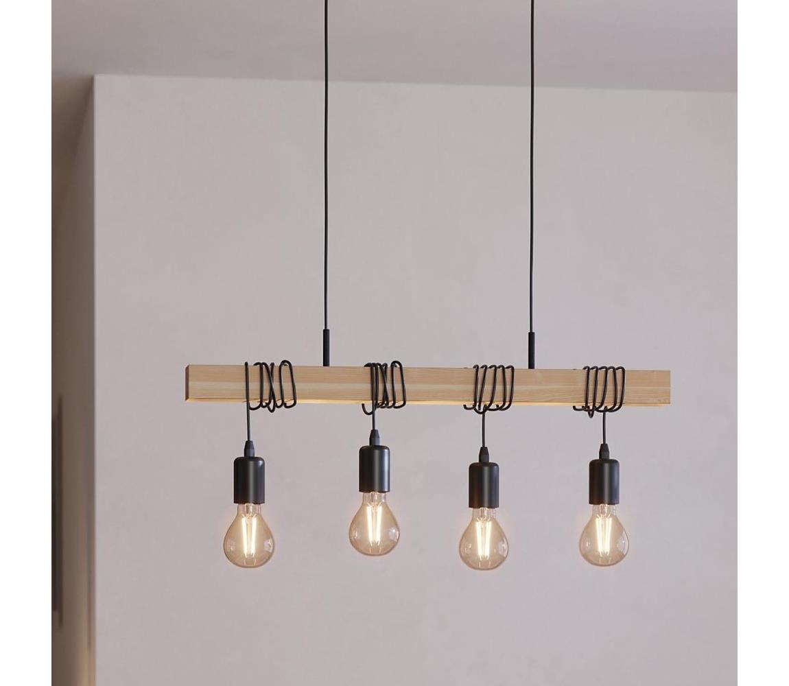Eglo 43512 - Luster na lanku TOWNSHEND 4xE27/60W/230V - FSC certifikované