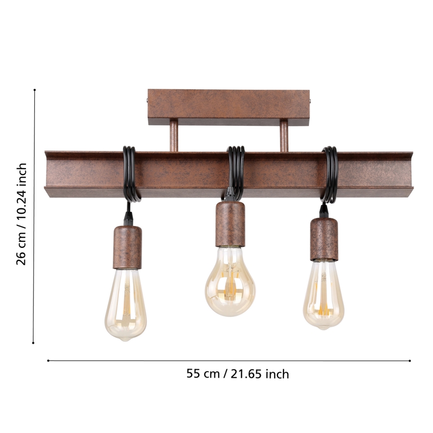 Eglo - Prisadený luster TOWNSHEND 3xE27/60W/230V