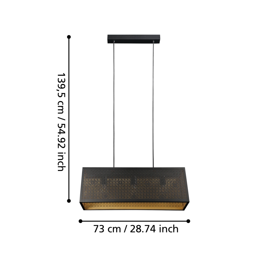 Eglo - Luster na lanku 3xE27/40W/230V
