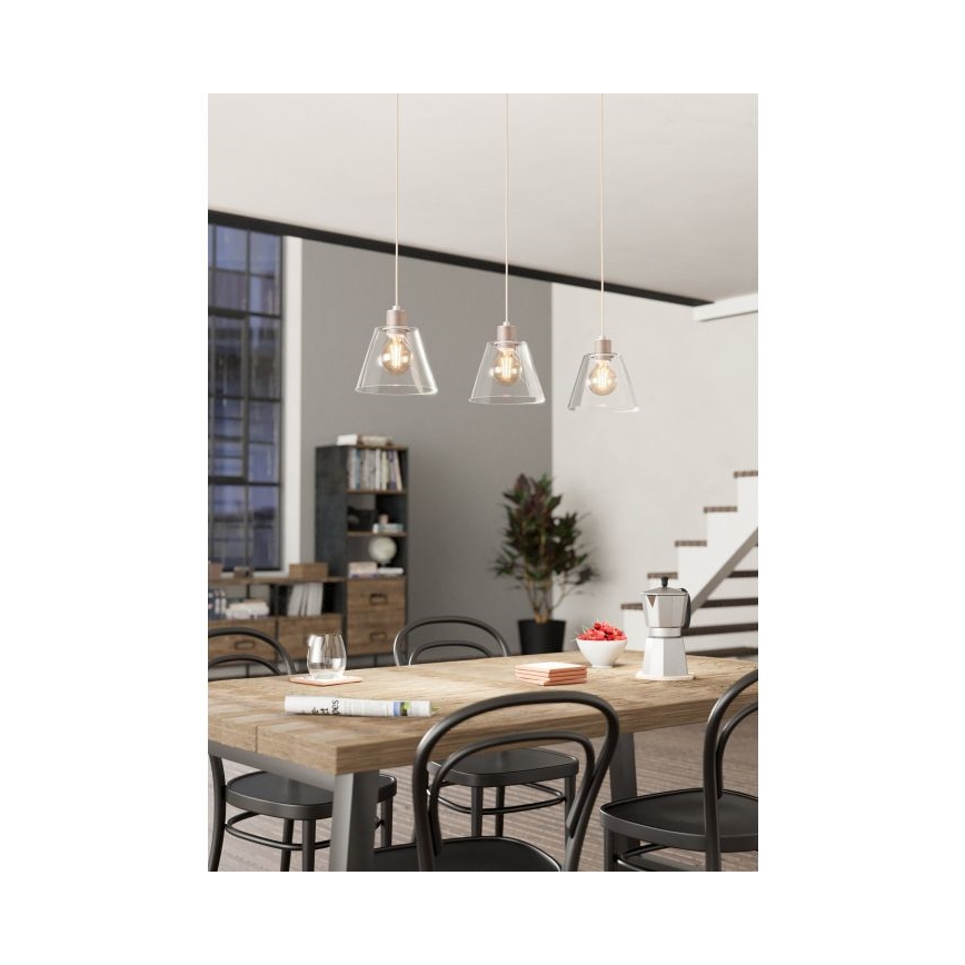 Eglo - Luster na lanku 3xE27/40W/230V
