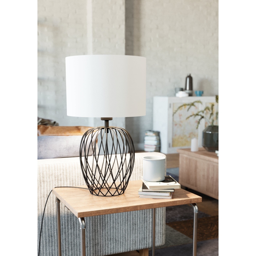 Eglo - Stolná lampa 1xE27/40W/230V biela
