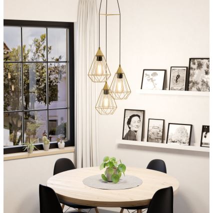 Eglo - Luster na lanku 3xE27/60W/230V