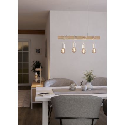 Eglo - Luster na lanku TOWNSHEND 4xE27/60W/230V