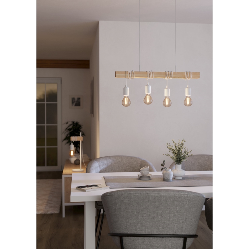 Eglo - Luster na lanku TOWNSHEND 4xE27/60W/230V