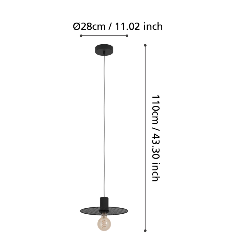 Eglo - Luster na lanku 1xE27/40W/230V