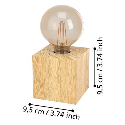 Eglo - Stolná lampa 1xE27/40W/230V béžová