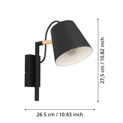 Eglo - Nástenná lampa 1xE14/40W/230V