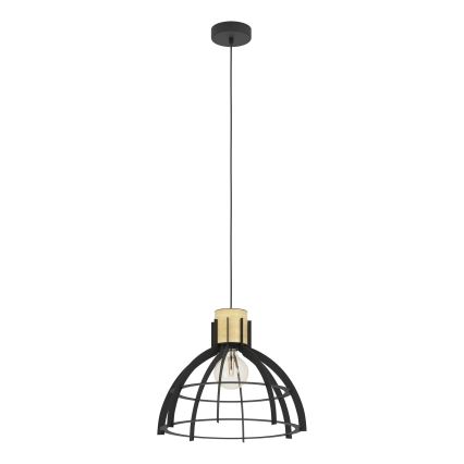 Eglo - Luster na lanku 1xE27/40W/230V čierna