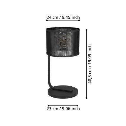 Eglo 43797 - Stolná lampa MANBY 1xE27/40W/230V