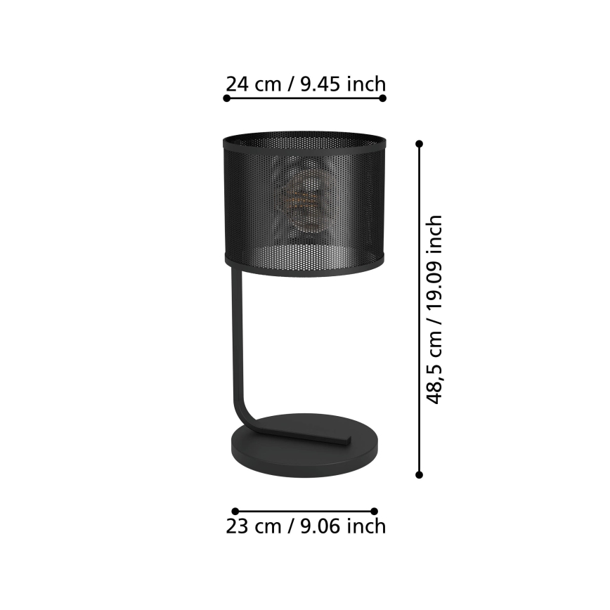 Eglo 43797 - Stolná lampa MANBY 1xE27/40W/230V