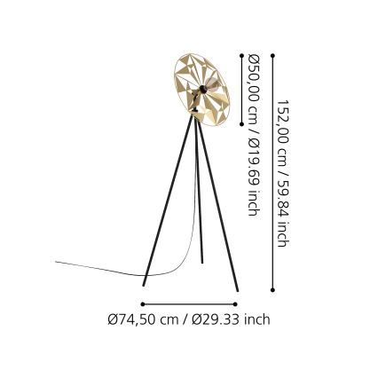 Eglo - Stojacia lampa 1xE27/40W/230V