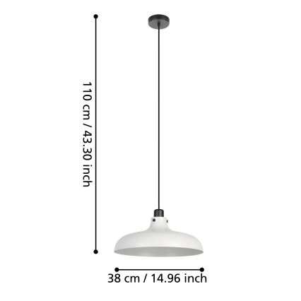 Eglo - Luster na lanku 1xE27/40W/230V