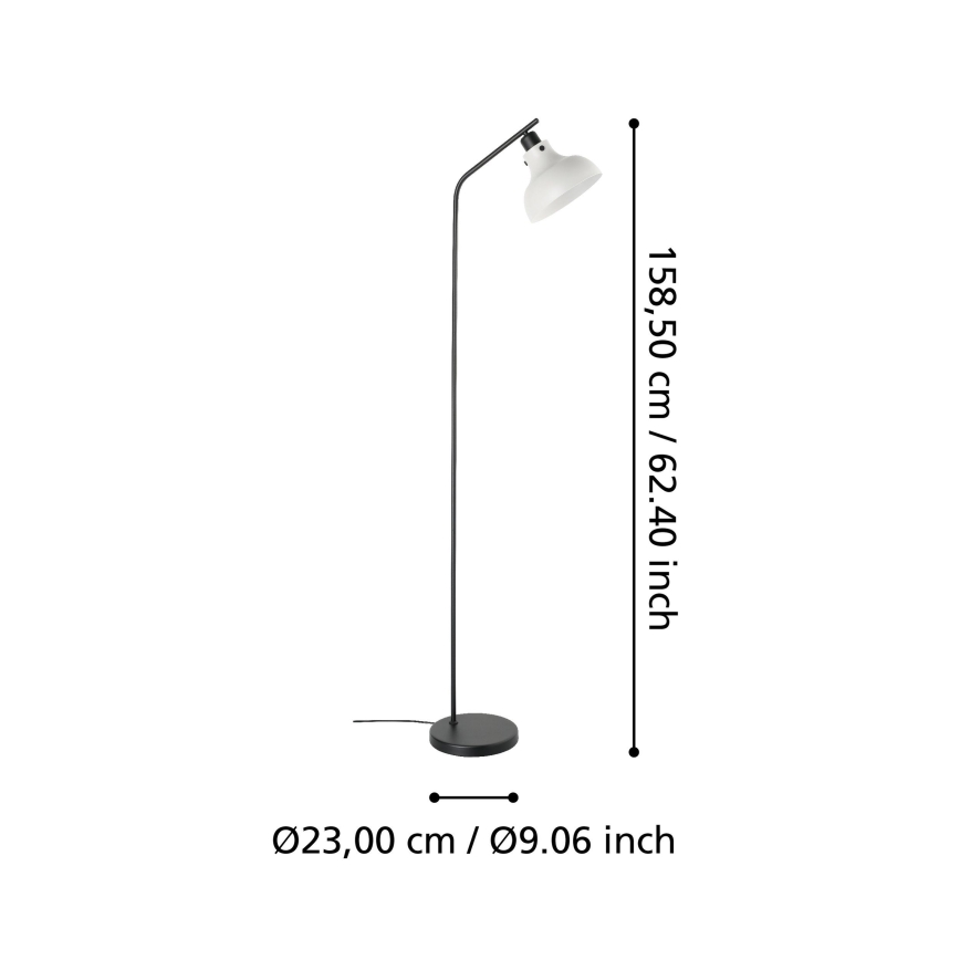 Eglo 43844 - Stojacia lampa MATLOCK 1xE27/40W/230V