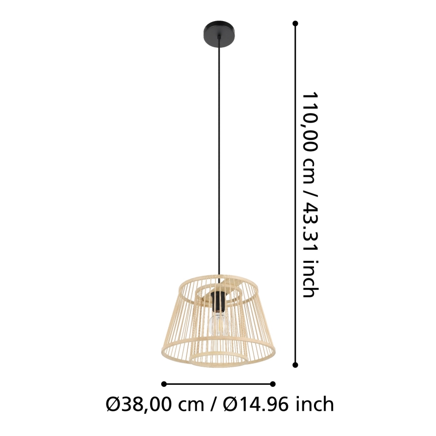 Eglo 43852 - Luster na lanku HYKEHAM 1xE27/40W/230V