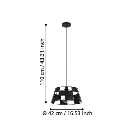 Eglo - Luster na lanku 1xE27/40W/230V