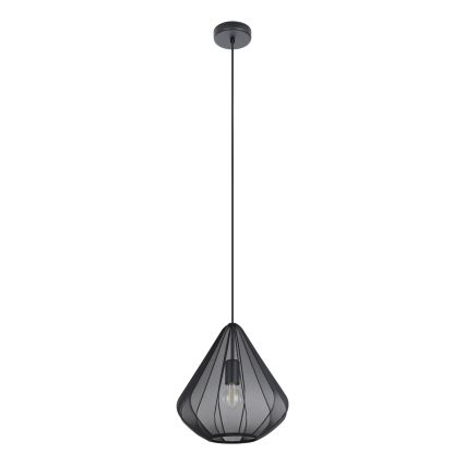 Eglo - Luster na lanku 1xE27/40W/230V pr. 33,5 cm čierna