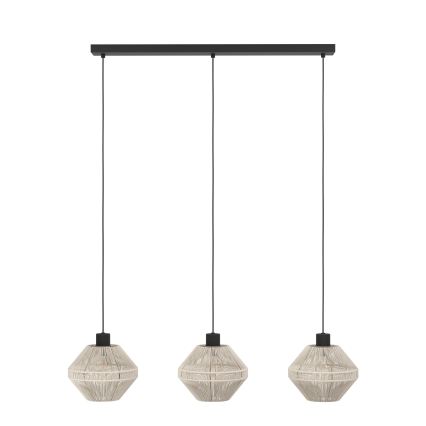 Eglo - Závesný luster na lanku 3xE27/40W/230V krémový