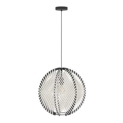 Eglo - Luster na lanku 1xE27/40W/230V pr. 48 cm biela/čierna