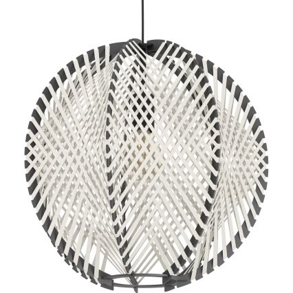 Eglo - Luster na lanku 1xE27/40W/230V pr. 48 cm biela/čierna