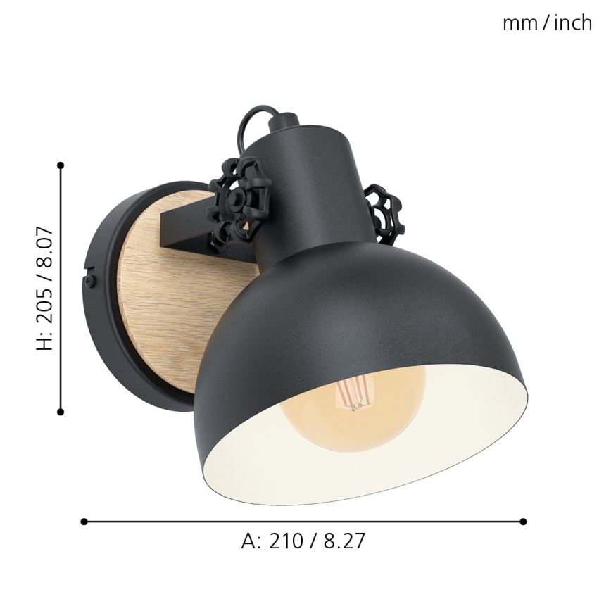 Eglo - Nástenné svietidlo 1xE27/28W/230V - FSC certifikované