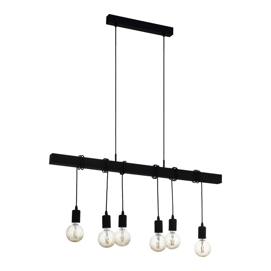 Eglo - Luster na lanku TOWNSHEND 6xE27/60W/230V - FSC certifikované