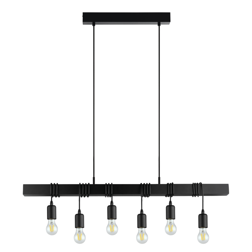 Eglo - Luster na lanku TOWNSHEND 6xE27/60W/230V - FSC certifikované