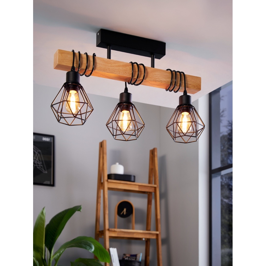Eglo - Prisadený luster TOWNSHEND 3xE27/60W/230V